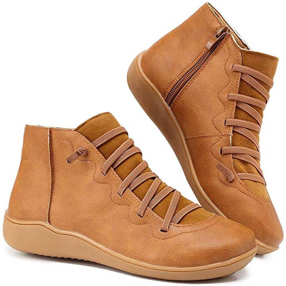 Bottines Femme Confort Lacées Fermeture Zip