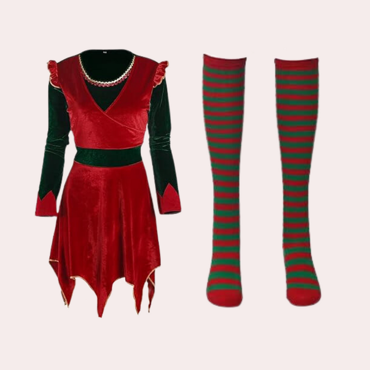 CHARLIZE - Robe de Costumée de Lutin pour Femmes