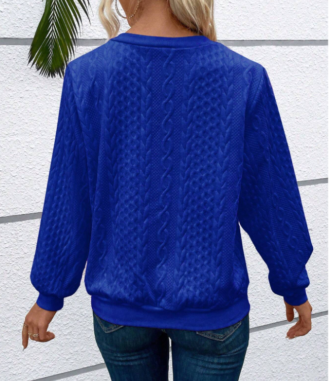 Pull Femme Maille Torsadée Col Montant Zip