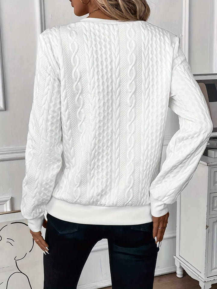 Pull Femme Maille Torsadée Col Montant Zip