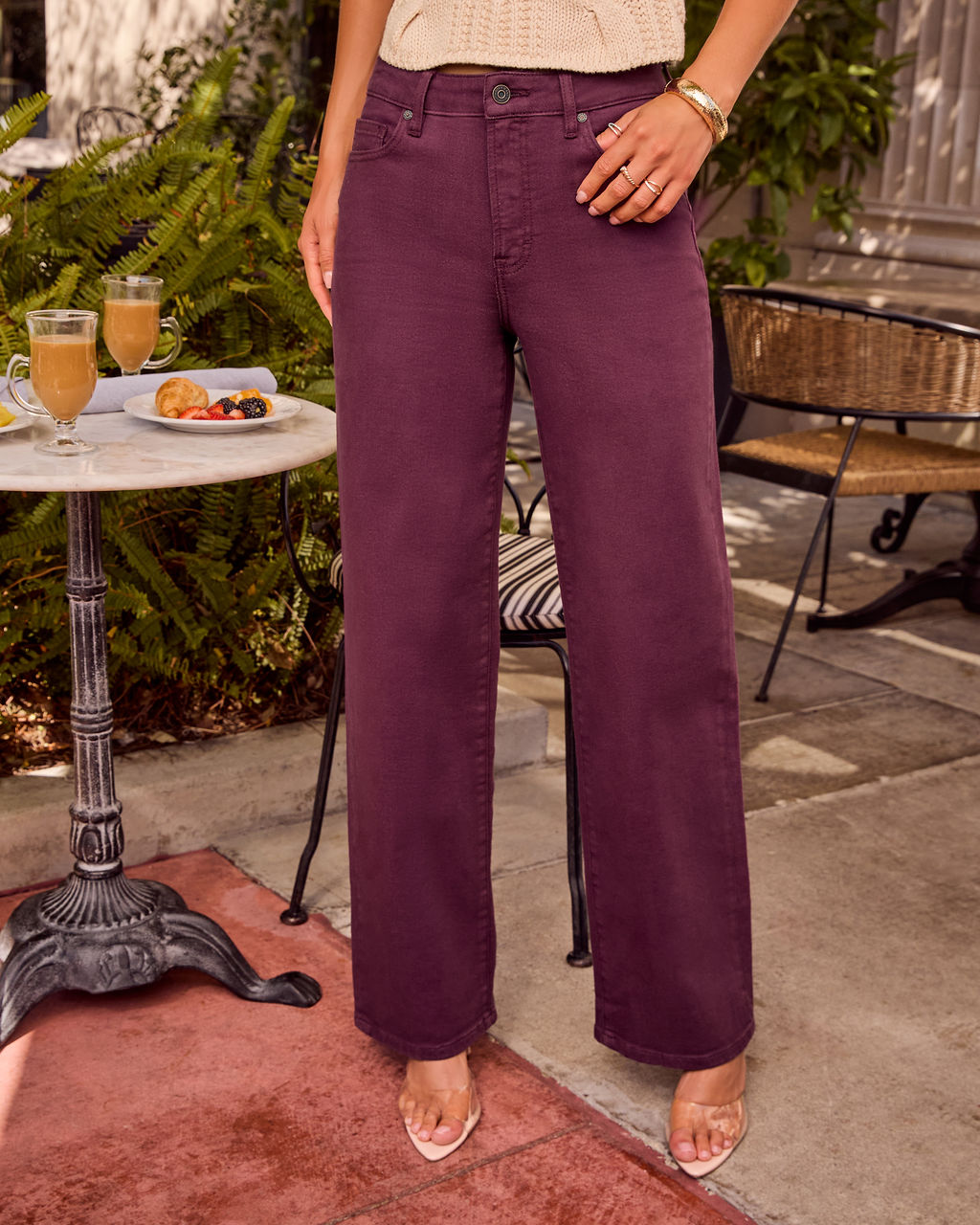 Jean Femme Stretch Taille Haute Coupe Droite