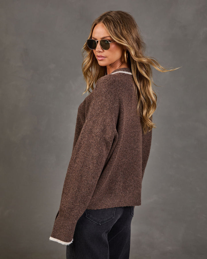 Pull Femme en Maille avec Finition Contrastée