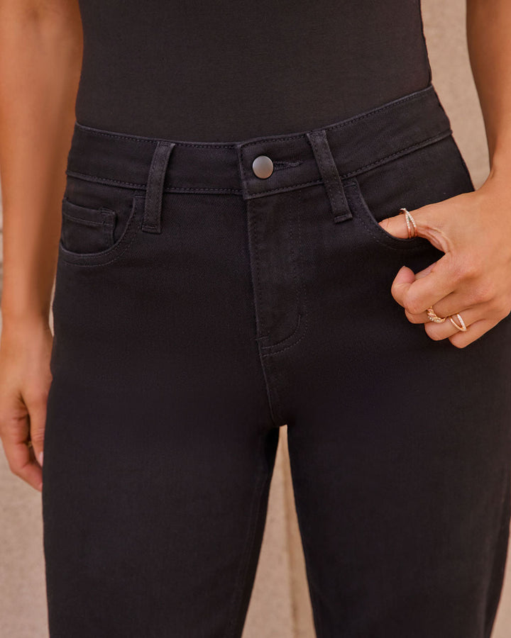 Jean Femme Super Stretch Taille Haute Coupe Droite