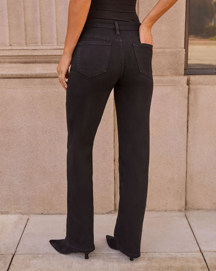 Jean Femme Super Stretch Taille Haute Coupe Droite