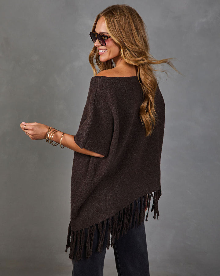 Pull Femme Oversize en Maille avec Ourlet à Franges