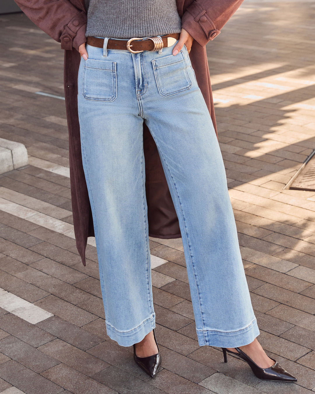 Jean Femme Stretch Taille Haute Coupe Large