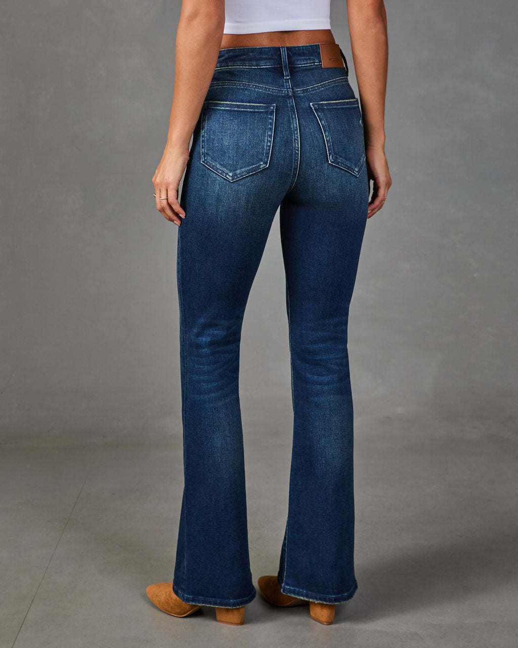 Jean Flare Femme Super Stretch Taille Haute