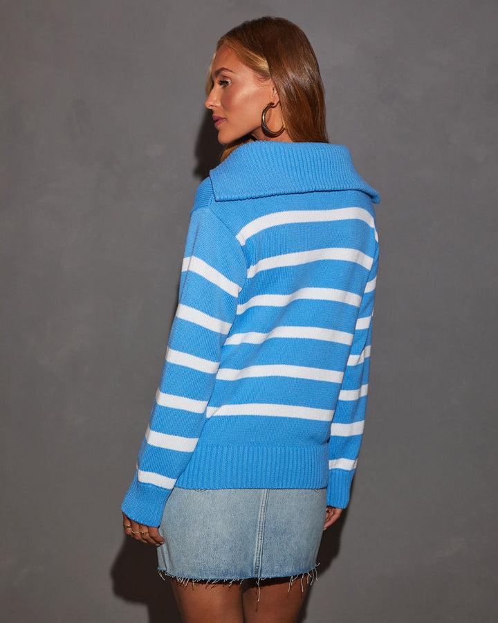Pull Femme en Coton Mélangé à Rayures