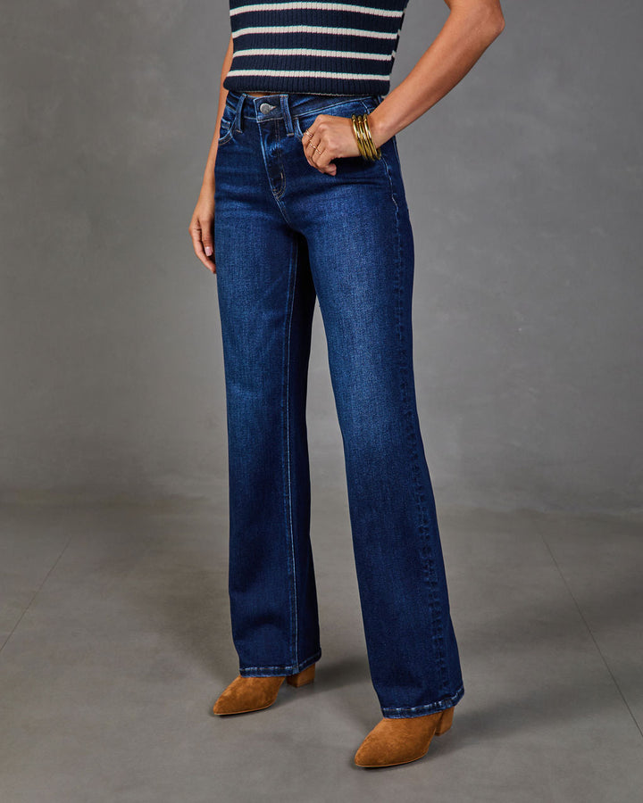 Jean Femme Super Stretch Taille Haute Coupe Droite
