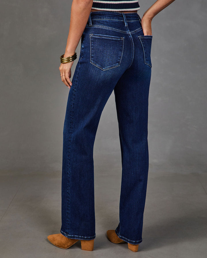Jean Femme Super Stretch Taille Haute Coupe Droite