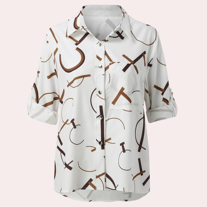 Florence | Blouse pour Femme | À Imprimé Lettres, Classique & Élégante