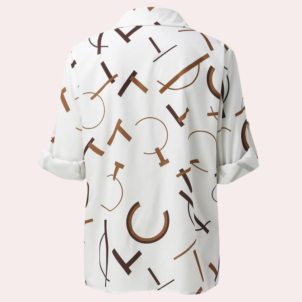 Florence | Blouse pour Femme | À Imprimé Lettres, Classique & Élégante