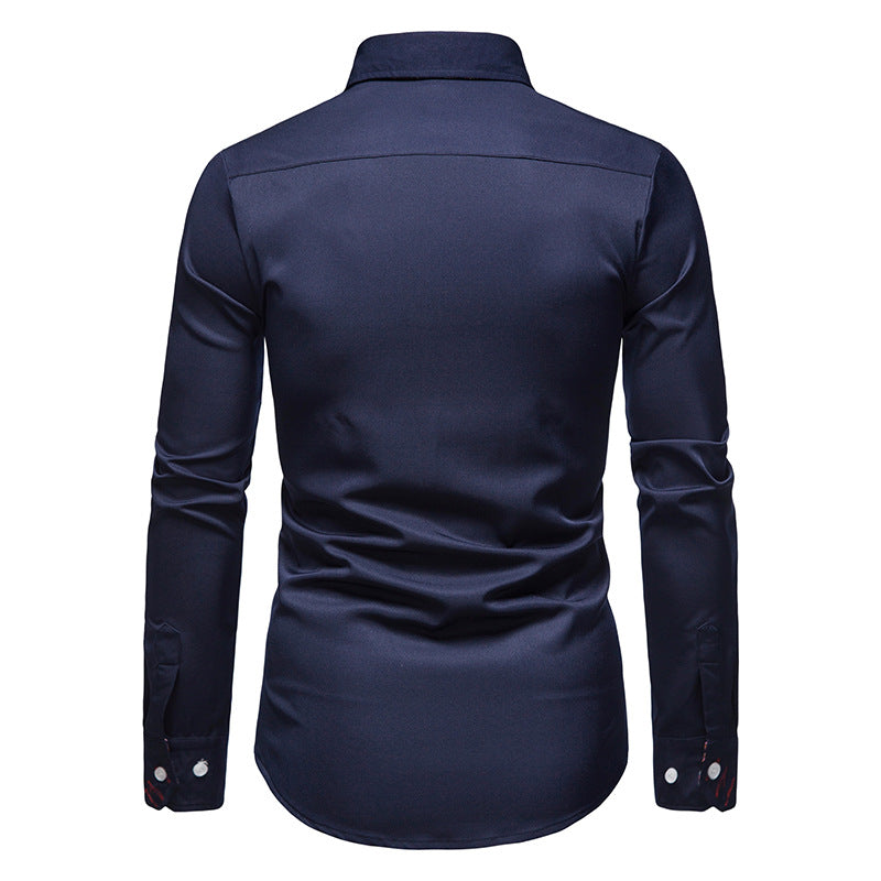 Pascal | Chemise élégante à poignets fleuris pour hommes