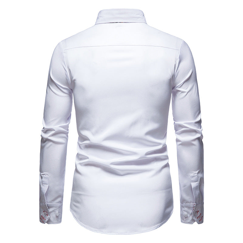 Pascal | Chemise élégante à poignets fleuris pour hommes
