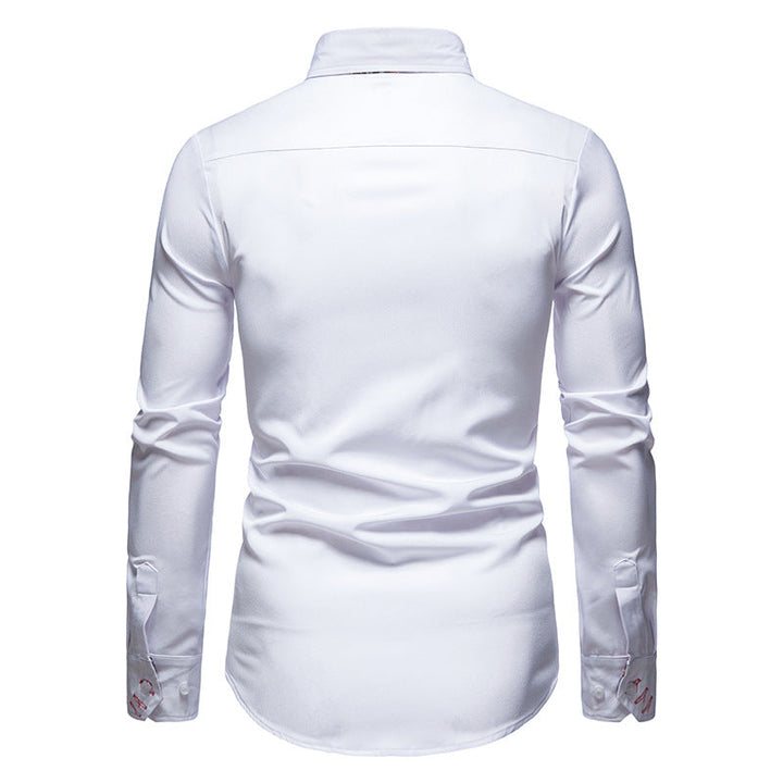 Pascal | Chemise élégante à poignets fleuris pour hommes