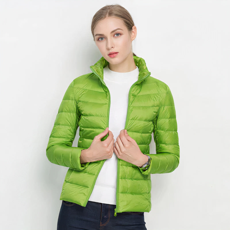 Veste Matelassée Légère Femme à Col Montant