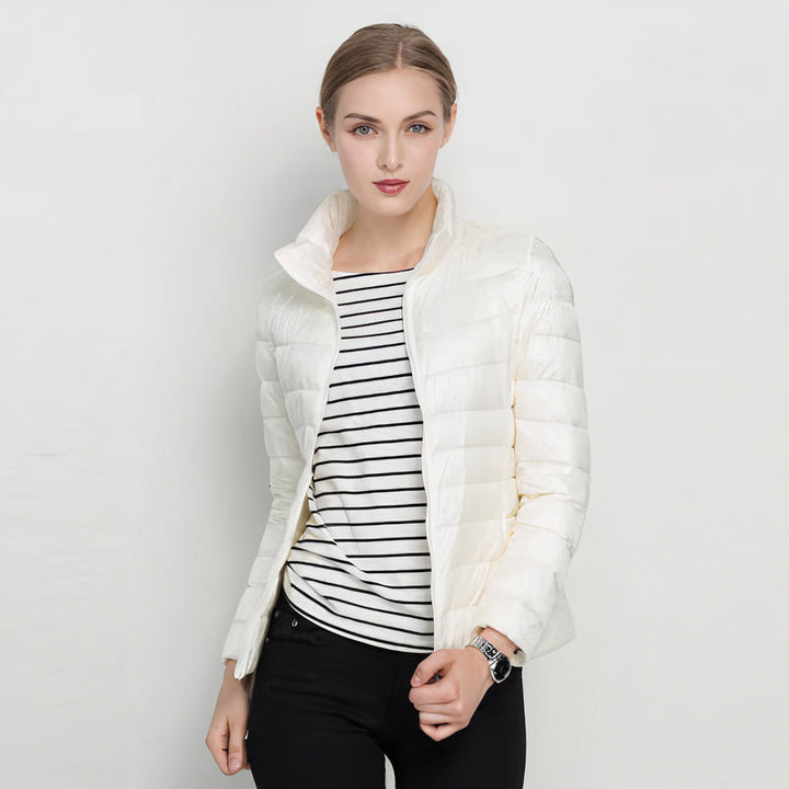 Veste Matelassée Légère Femme à Col Montant