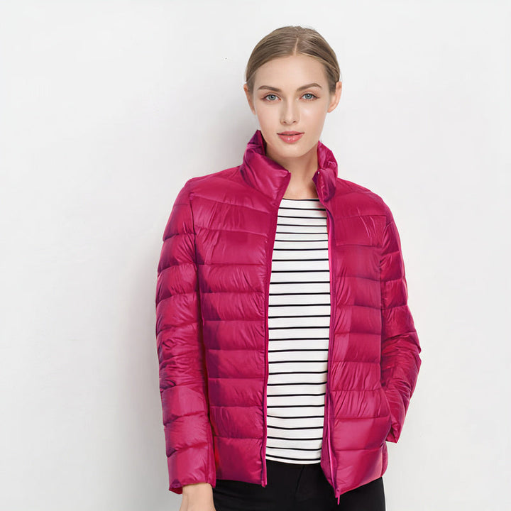Veste Matelassée Légère Femme à Col Montant