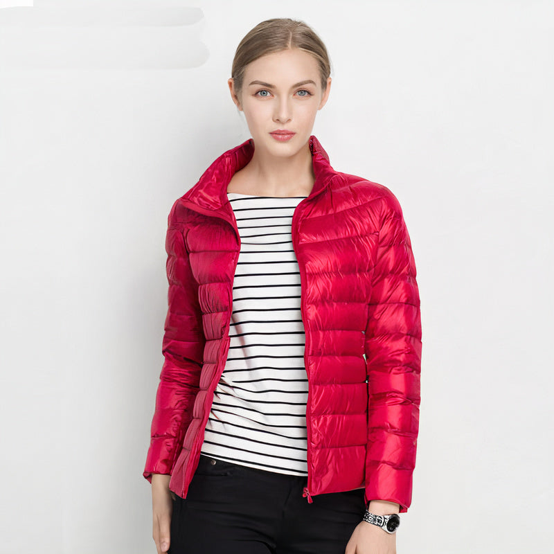 Veste Matelassée Légère Femme à Col Montant