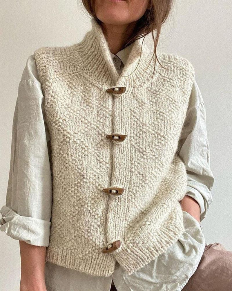 Gilet Femme en Maille Sans Manches