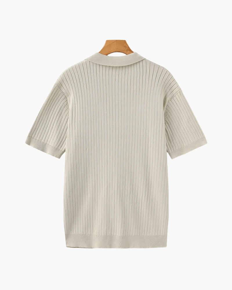 Émile | Polo en maille côtelée pour hommes