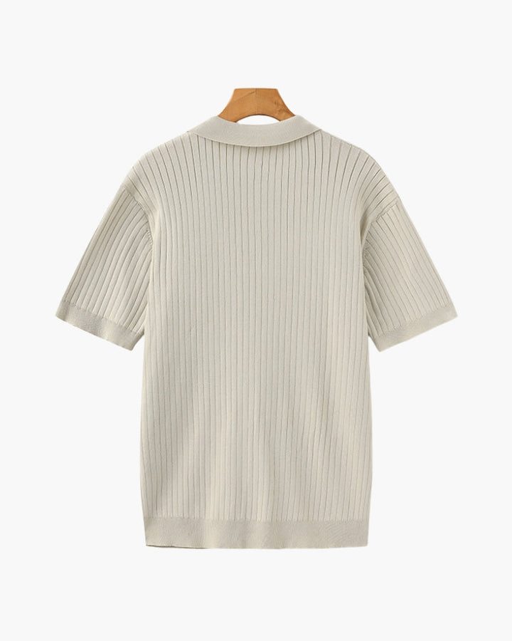 Émile | Polo en maille côtelée pour hommes
