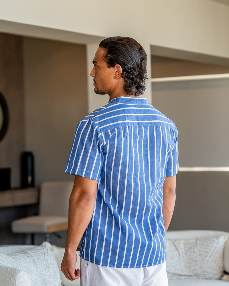 Armand | Chemise à manches courtes à rayures pour hommes
