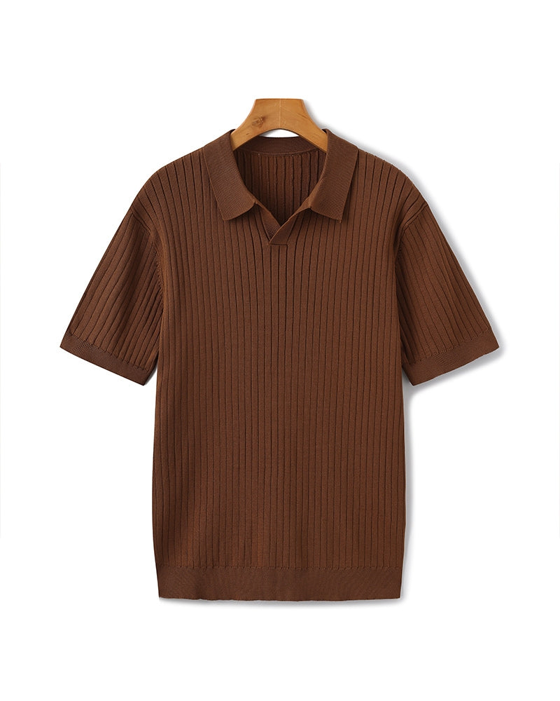 Émile | Polo en maille côtelée pour hommes