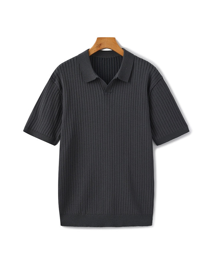 Émile | Polo en maille côtelée pour hommes