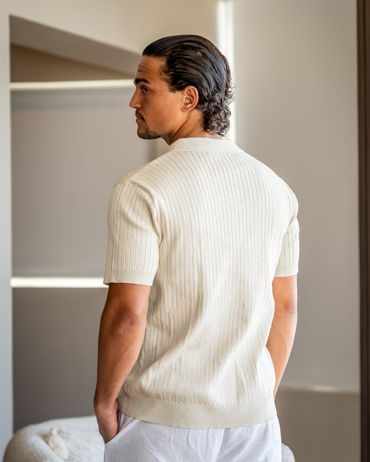 Émile | Polo en maille côtelée pour hommes