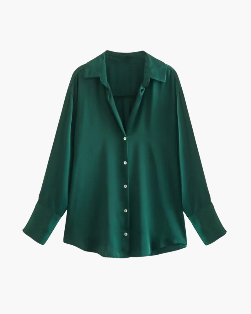 Camille | Blouse à manches longues et boutons pour femmes