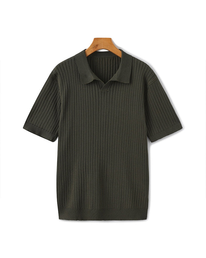 Émile | Polo en maille côtelée pour hommes