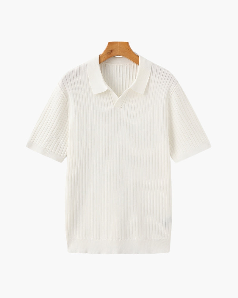 Émile | Polo en maille côtelée pour hommes
