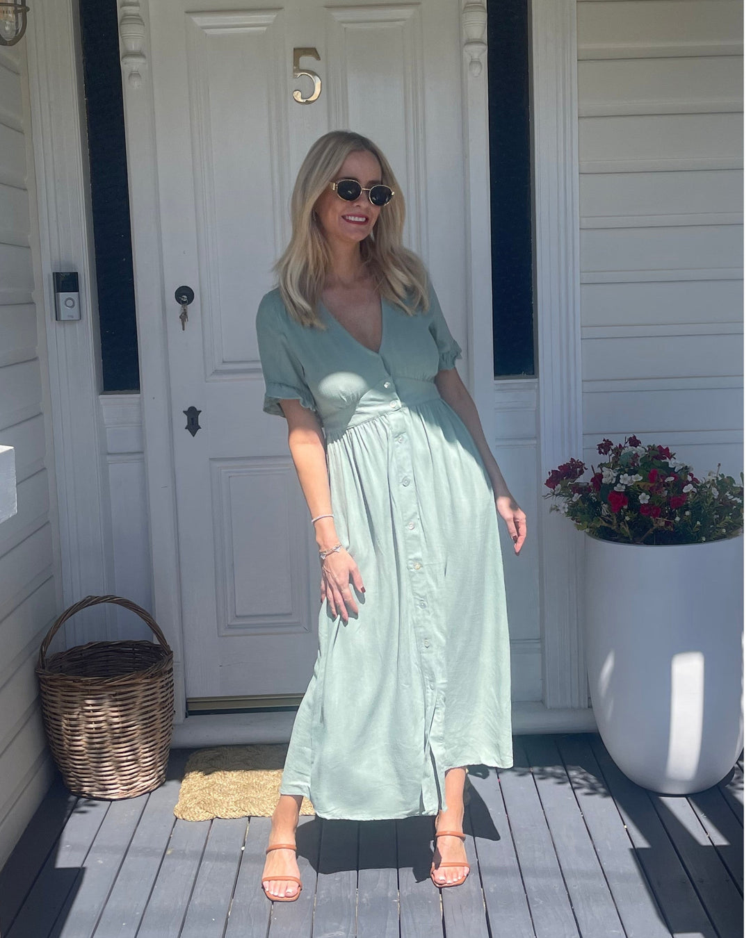 Séraphine | Robe longue élégante à col en V pour femmes