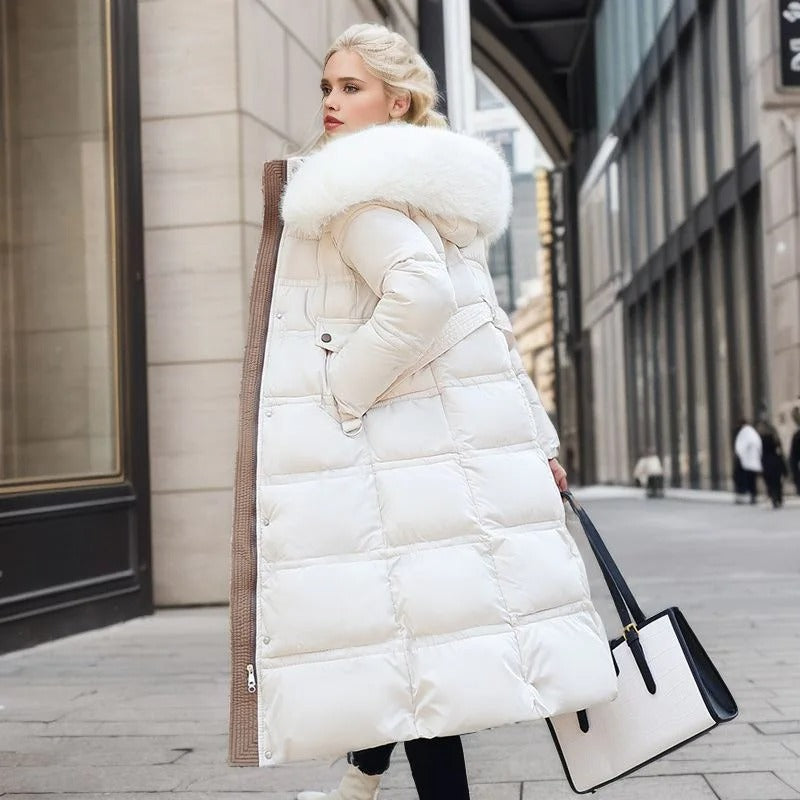 Parka Femme d’Hiver à Capuche en Fausse Fourrure