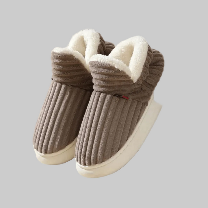 Chaussons d'Hiver Unisexes Orthopédiques avec Doublure en Peluche et Semelle Antidérapante