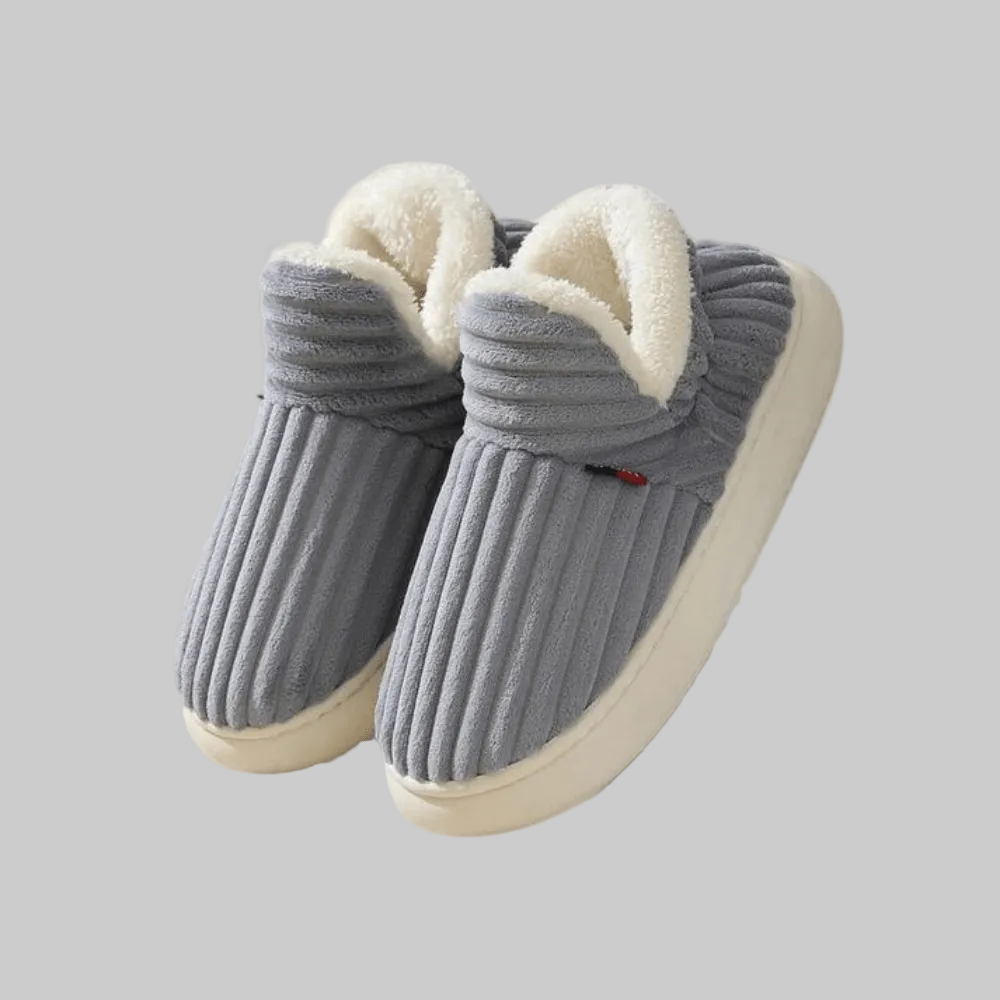 Chaussons d'Hiver Unisexes Orthopédiques avec Doublure en Peluche et Semelle Antidérapante