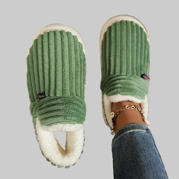 Chaussons d'Hiver Unisexes Orthopédiques avec Doublure en Peluche et Semelle Antidérapante