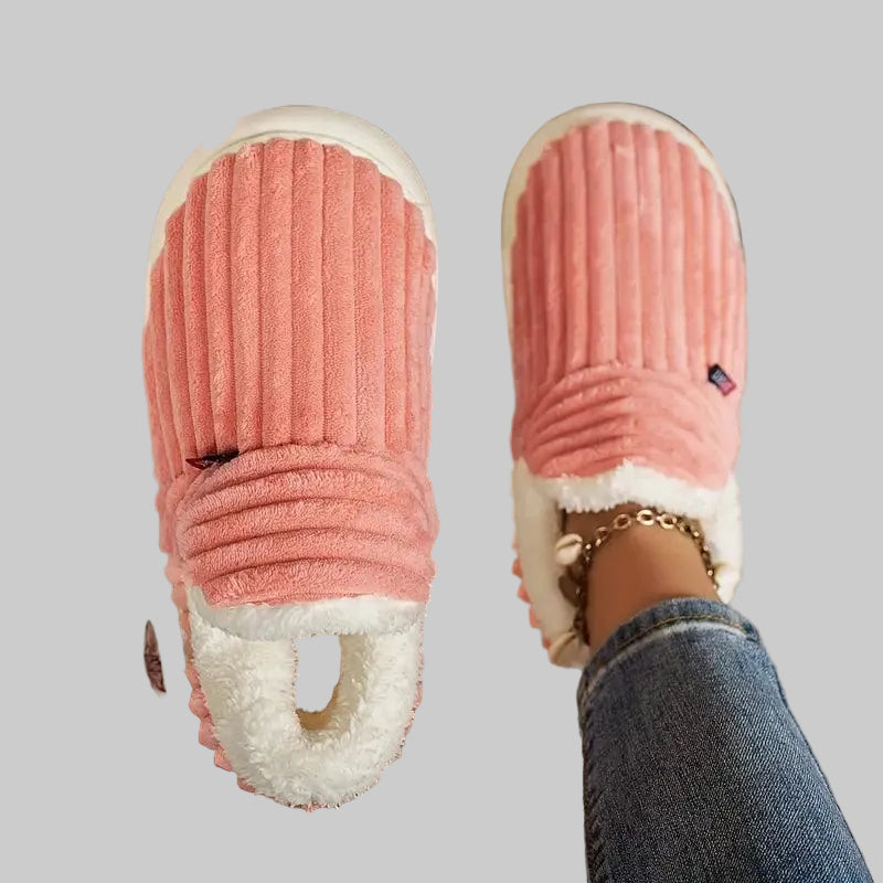 Chaussons d'Hiver Unisexes Orthopédiques avec Doublure en Peluche et Semelle Antidérapante