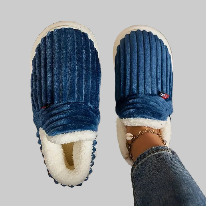 Chaussons d'Hiver Unisexes Orthopédiques avec Doublure en Peluche et Semelle Antidérapante