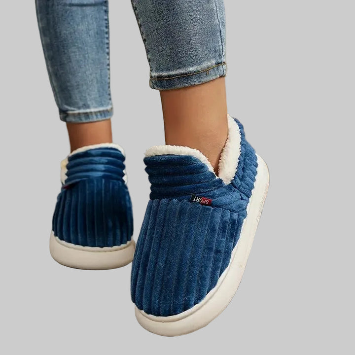 Chaussons d'Hiver Unisexes Orthopédiques avec Doublure en Peluche et Semelle Antidérapante