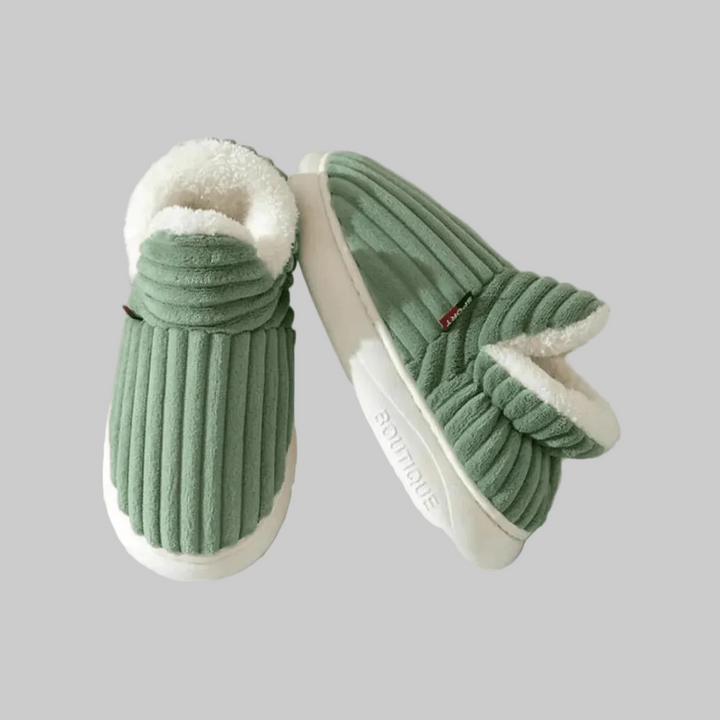 Chaussons d'Hiver Unisexes Orthopédiques avec Doublure en Peluche et Semelle Antidérapante