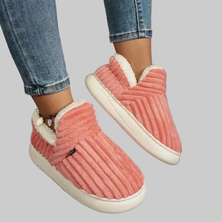 Chaussons d'Hiver Unisexes Orthopédiques avec Doublure en Peluche et Semelle Antidérapante