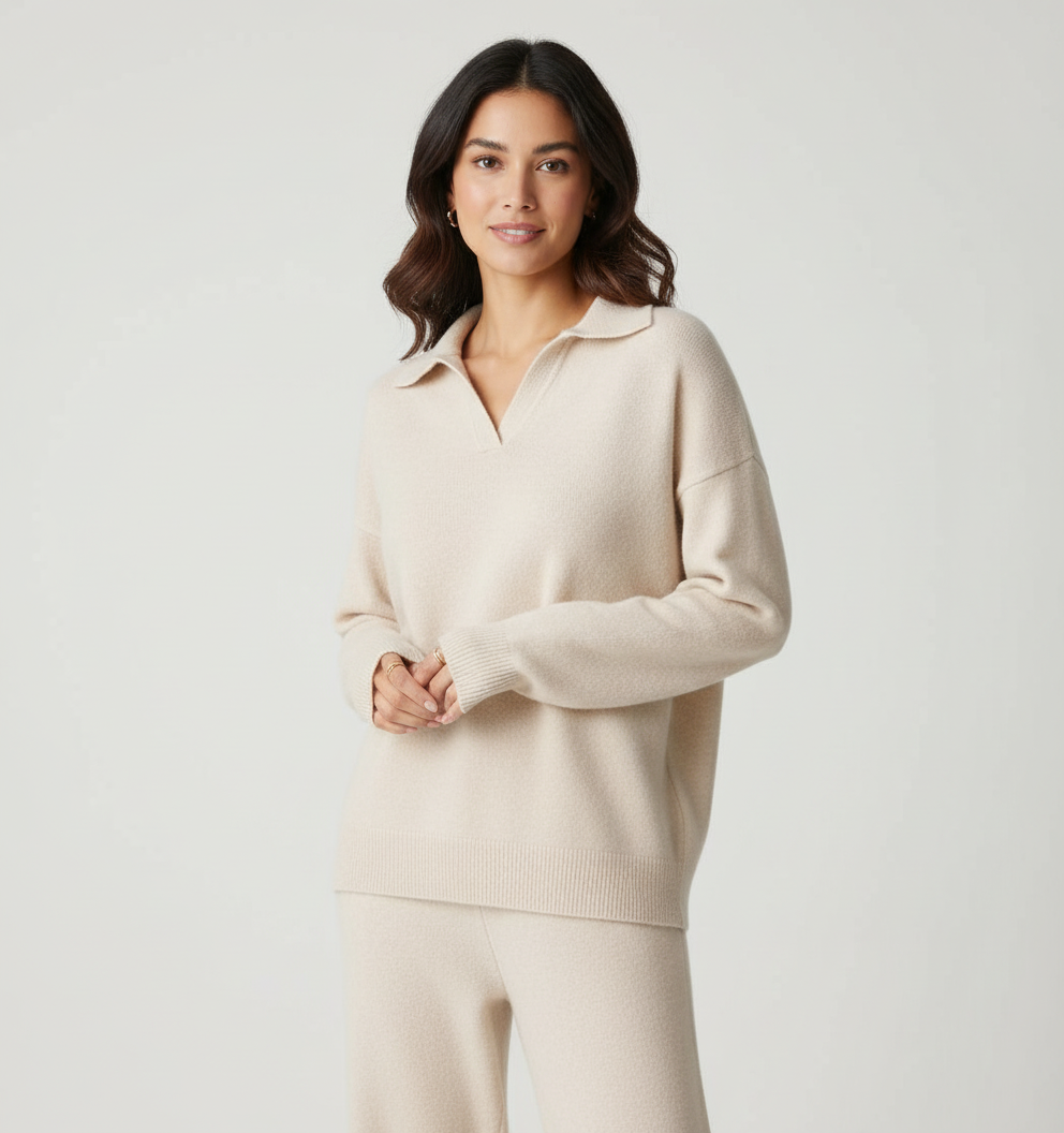Dames Lounge Set – Comfortabele Top met Bijpassende Broek