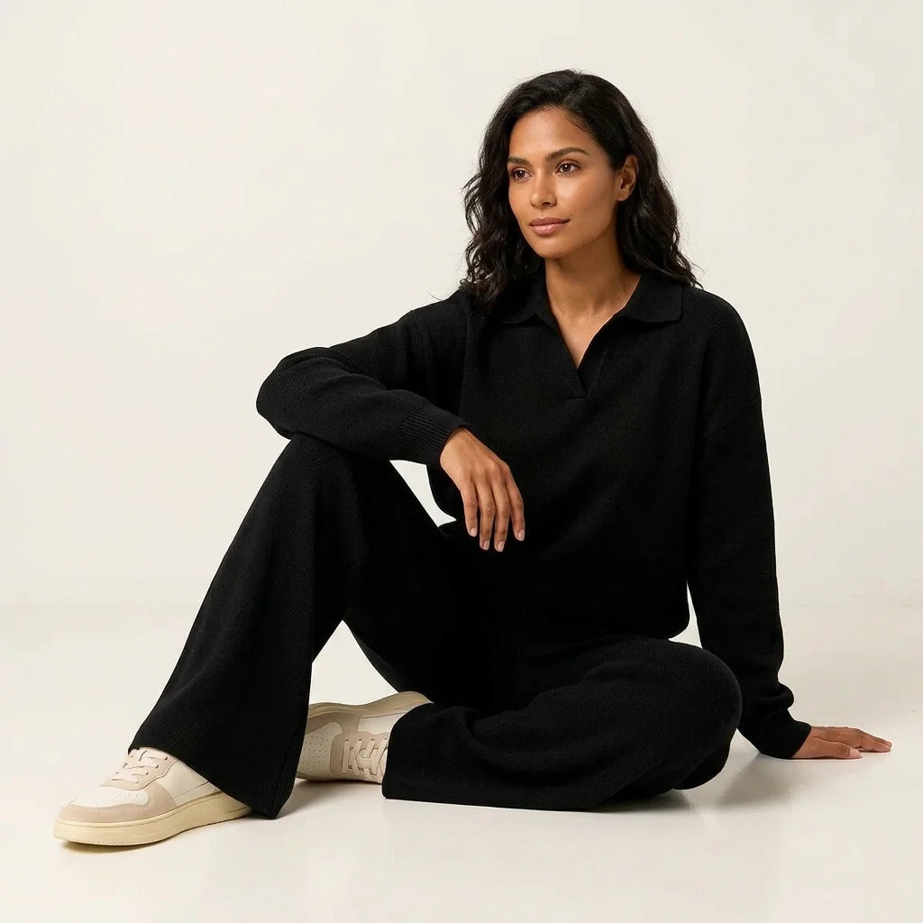 Dames Lounge Set – Comfortabele Top met Bijpassende Broek