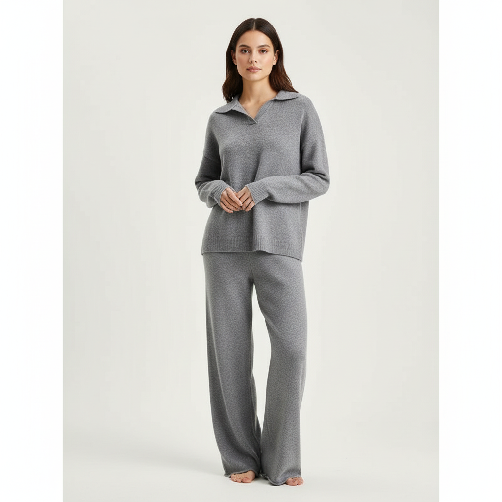 Dames Lounge Set – Comfortabele Top met Bijpassende Broek