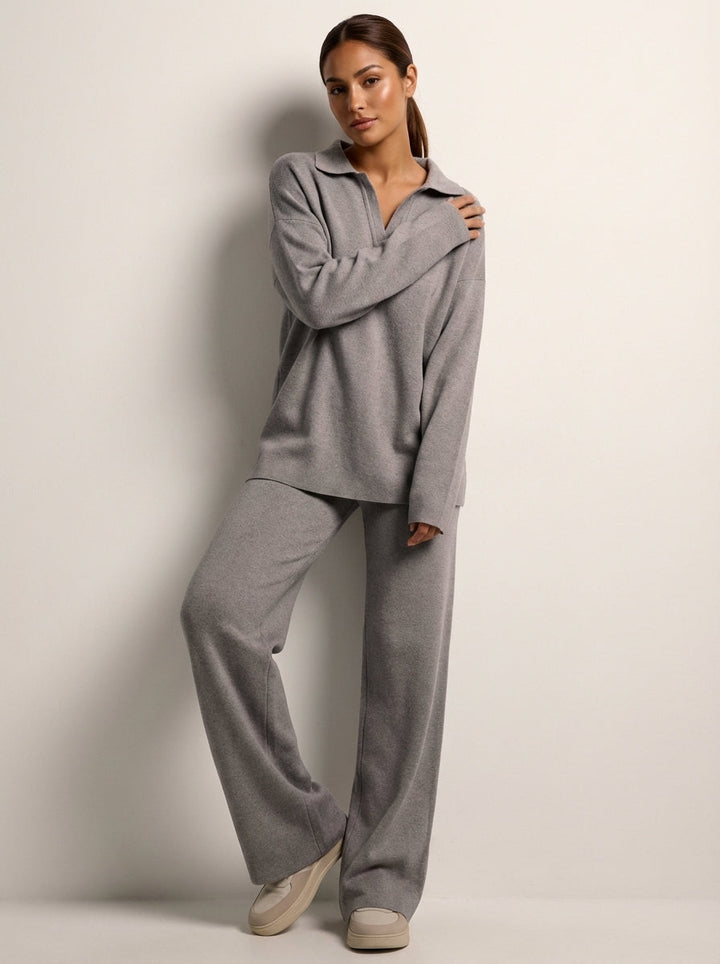 Dames Lounge Set – Comfortabele Top met Bijpassende Broek