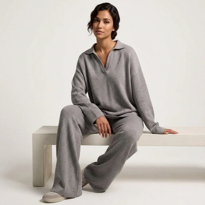 Dames Lounge Set – Comfortabele Top met Bijpassende Broek