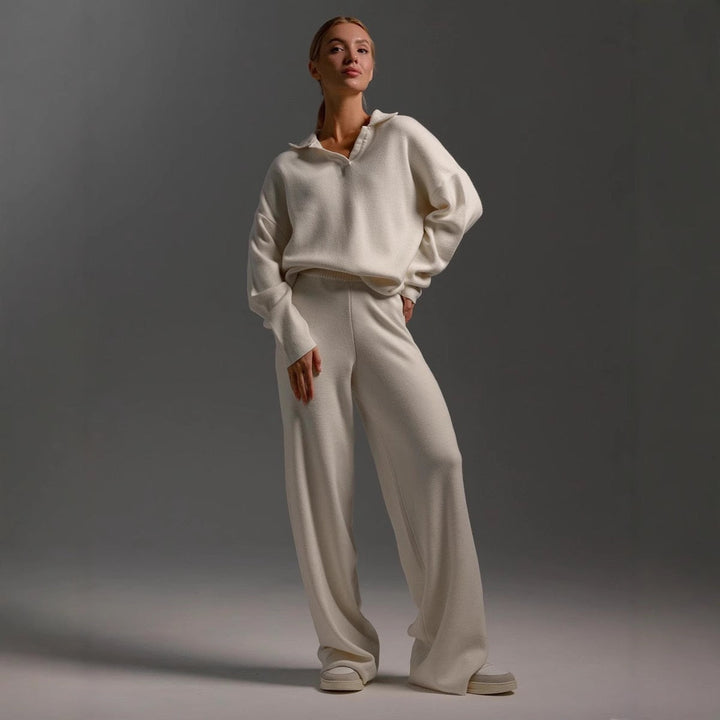 Dames Lounge Set – Comfortabele Top met Bijpassende Broek