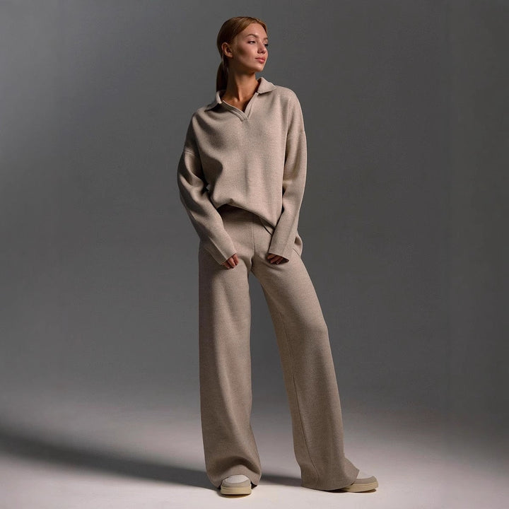 Dames Lounge Set – Comfortabele Top met Bijpassende Broek